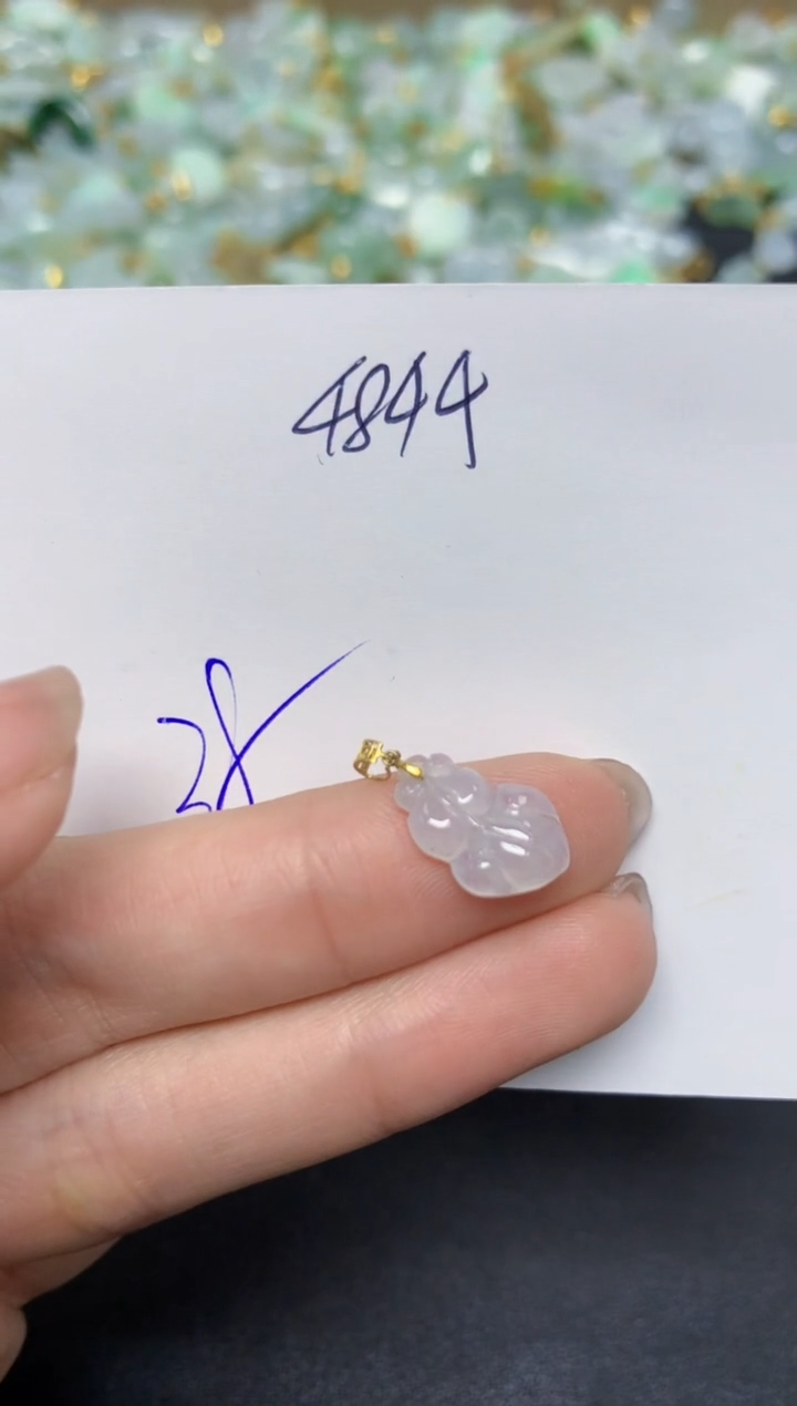 【闪购商品】翡翠颈饰18K金镶嵌天然翡翠A货