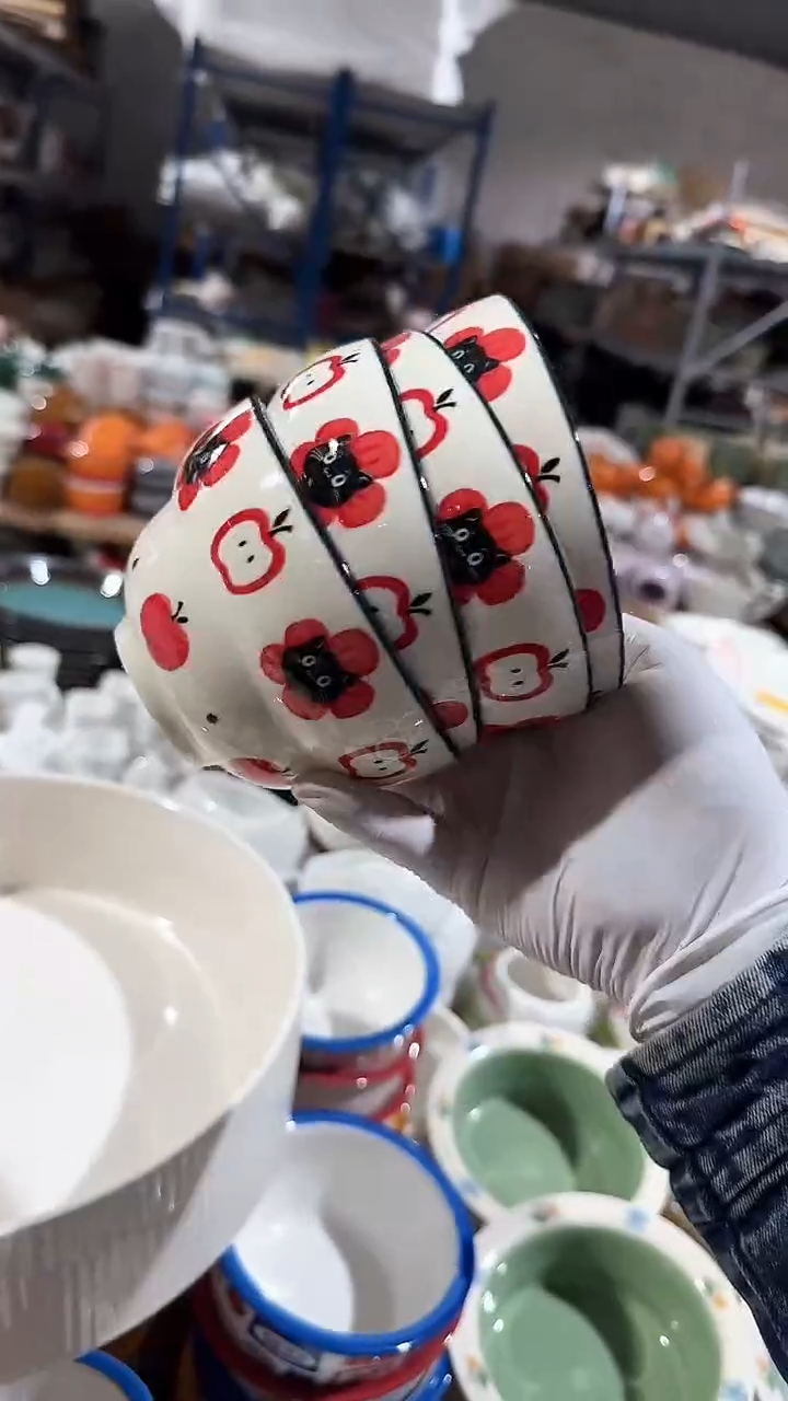 陶瓷4个米饭碗 微瑕凑满20元包邮