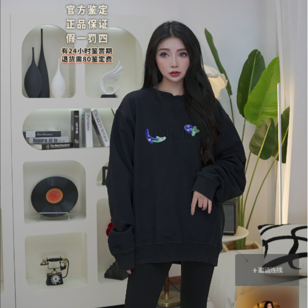 全新未使用 DIOR/迪奥 迪奥卫衣刺绣L码SS300