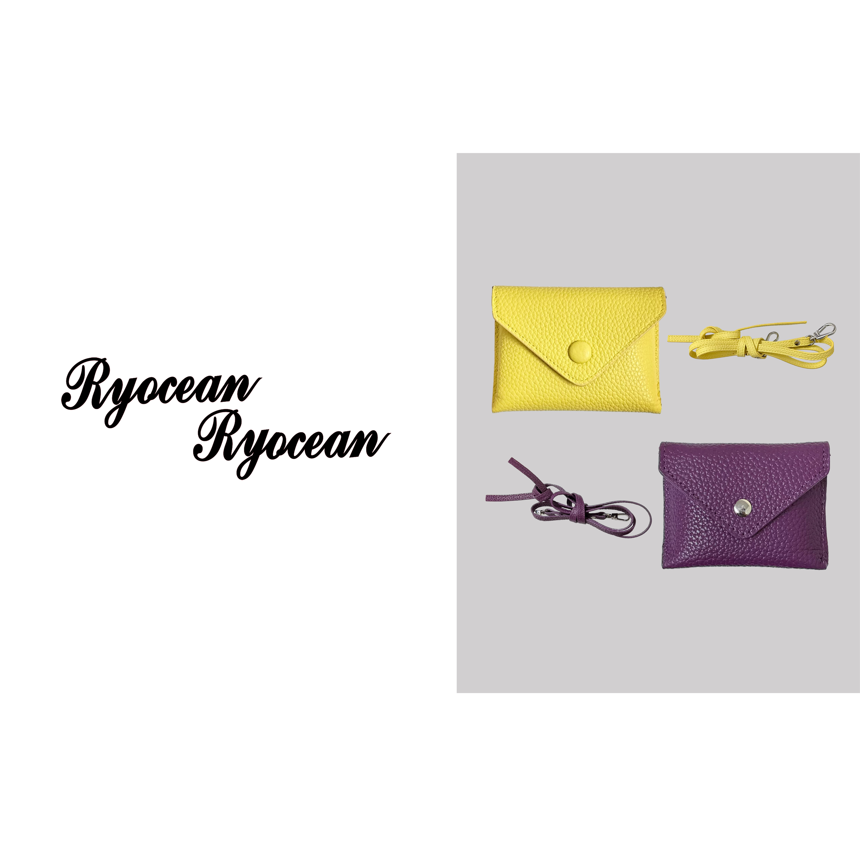 RYOCEAN   信封mini斜挎头层牛皮手工缝制款