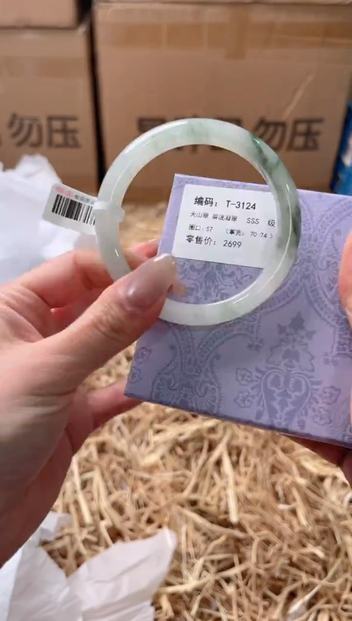 未镶嵌手镯石英质玉T-3124