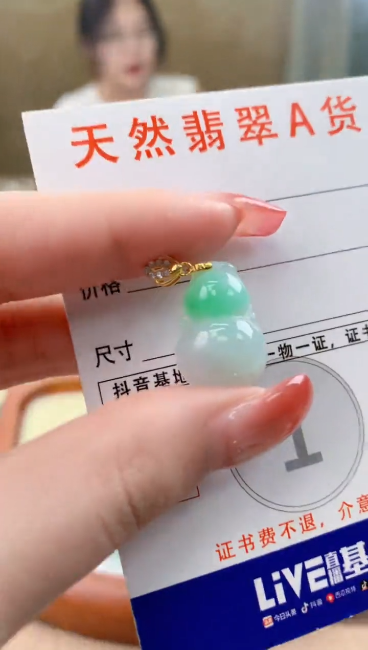 颈饰未镶嵌翡翠天然A货翡翠挂件