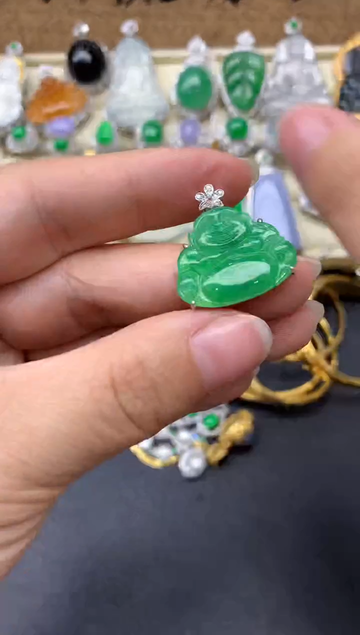 【闪购商品】翡翠颈饰18K金镶嵌315-中国好珍宝