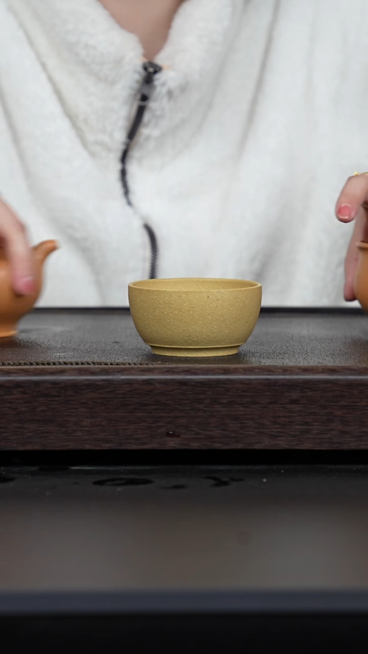 【闪购商品】紫砂茶壶本绿卧足杯