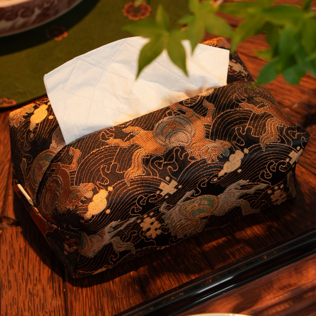 雲廬甄选 高端定制手工纸巾袋纸巾盒复古创意简约个性茶室家用