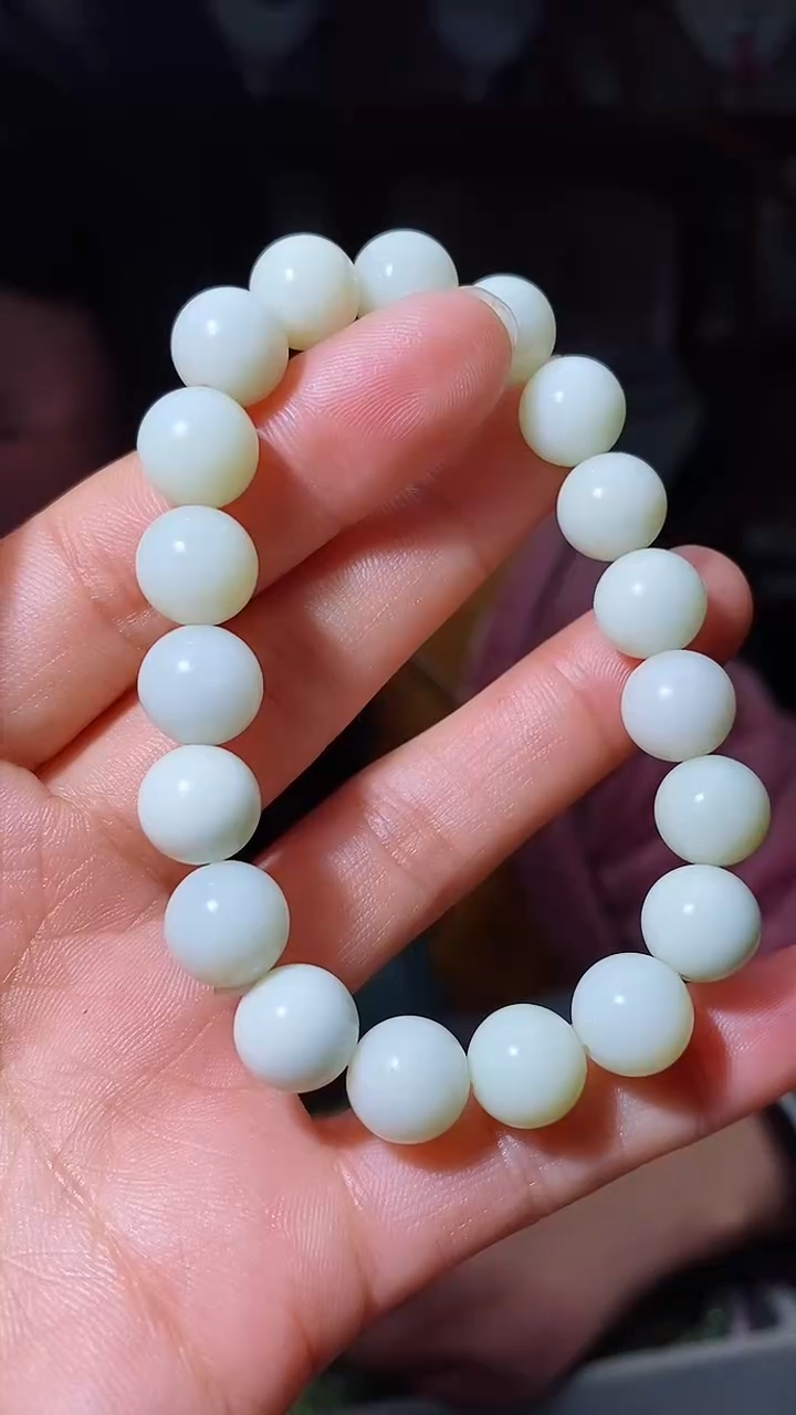 【闪购商品】和田玉手串未镶嵌卡10