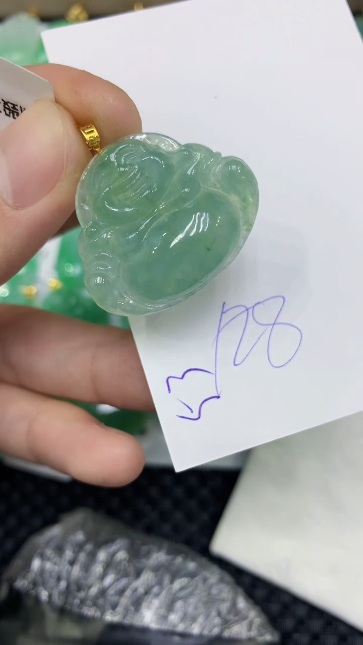 颈饰18K金镶嵌翡翠翡翠111111