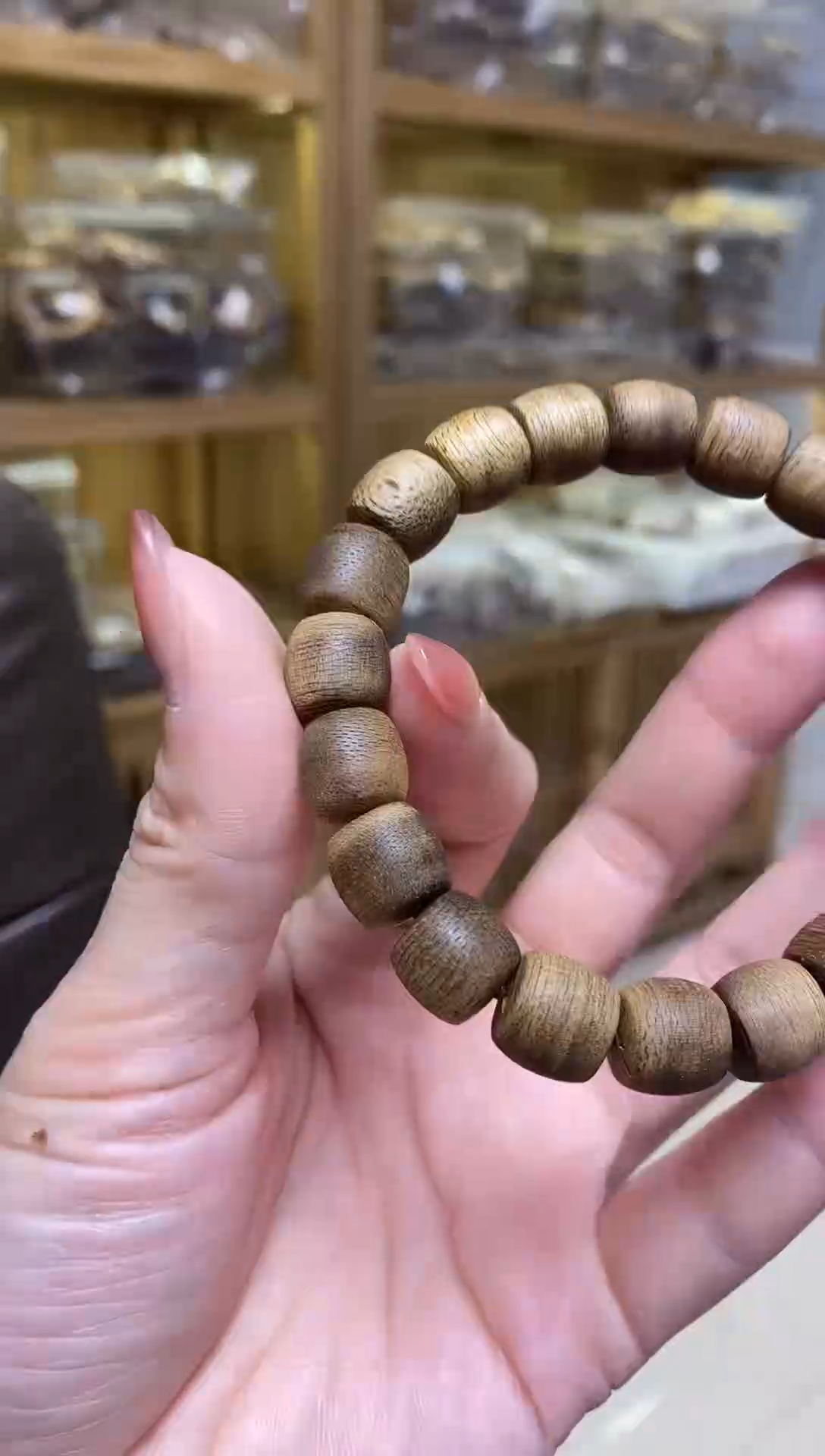 【闪购商品】沉香手串文莱老型单圈虫漏1.1多样性发其一