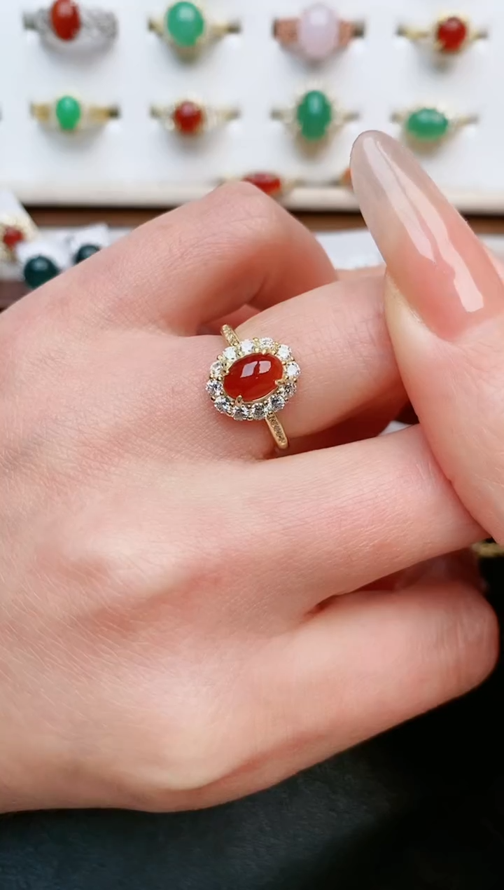 【闪购商品】翡翠戒指银S925镶嵌....