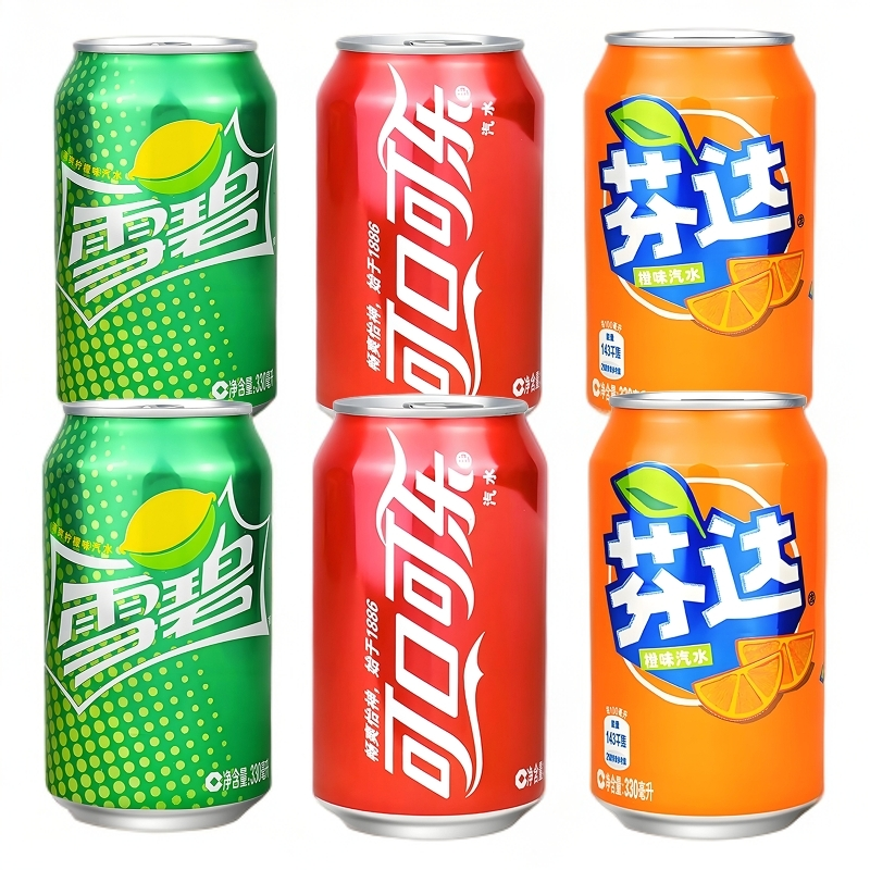 可口可乐芬达330ml*24罐整箱12罐可乐雪碧含气饮料碳酸肥宅快乐水