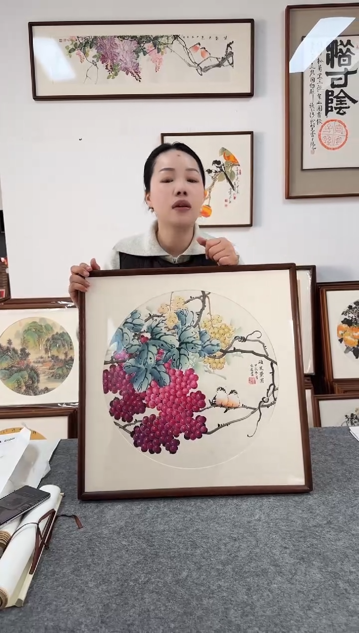 书法刘亦凌03-53*53绘画手绘同款