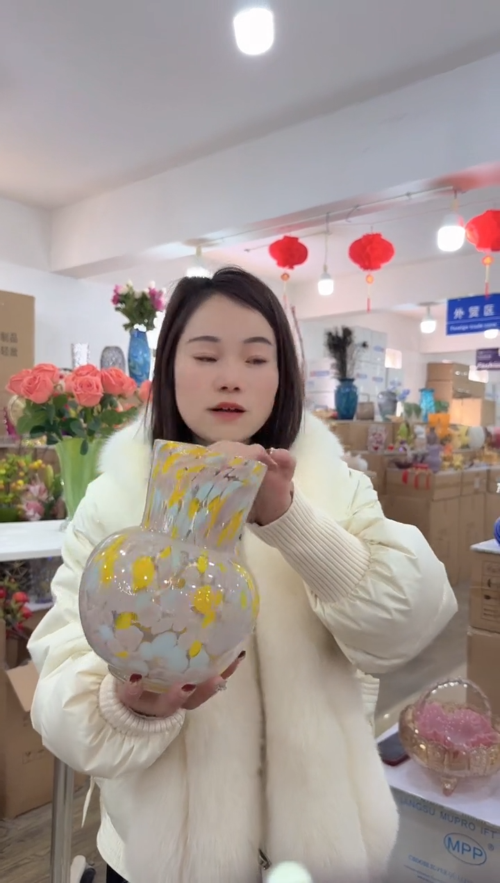 【闪购商品】琉璃迪喜花器-c-早61