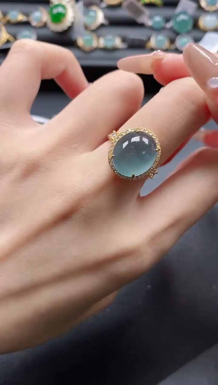 【闪购商品】翡翠戒指银S925镶嵌11111