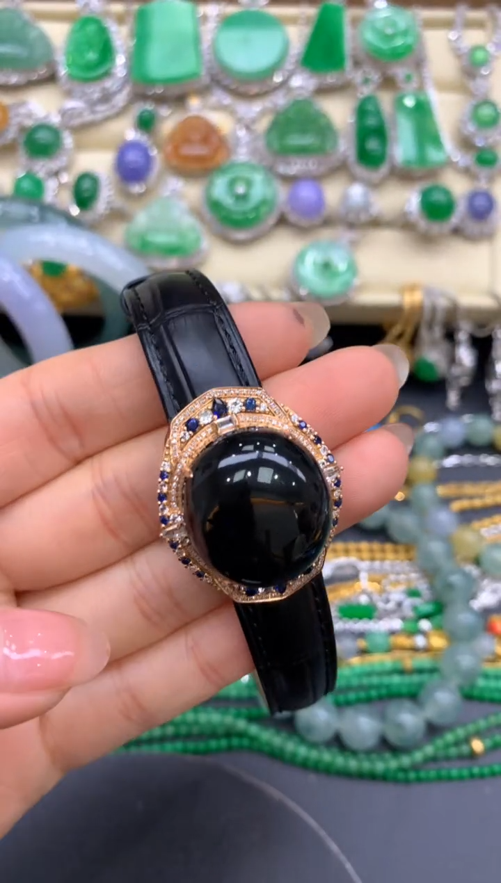 【闪购商品】翡翠手链18K金镶嵌413-中国好珍宝