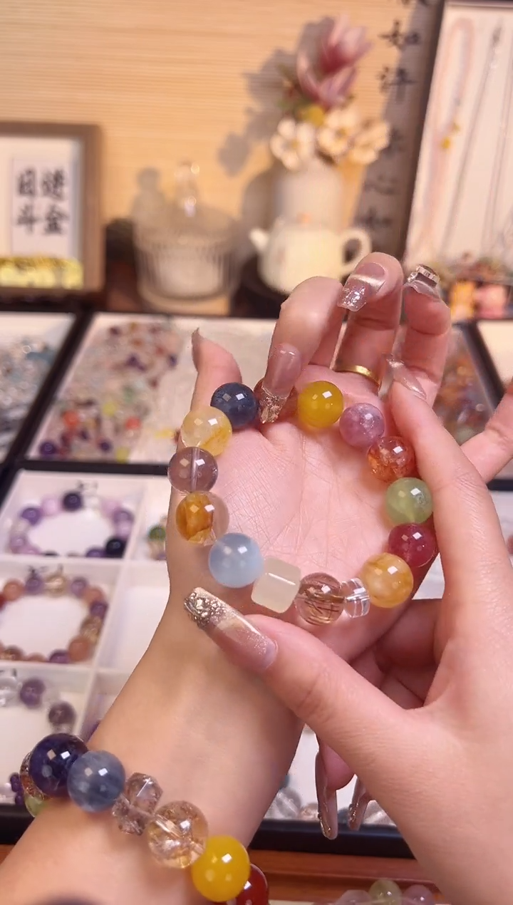 未镶嵌手链水晶大彩虹多宝