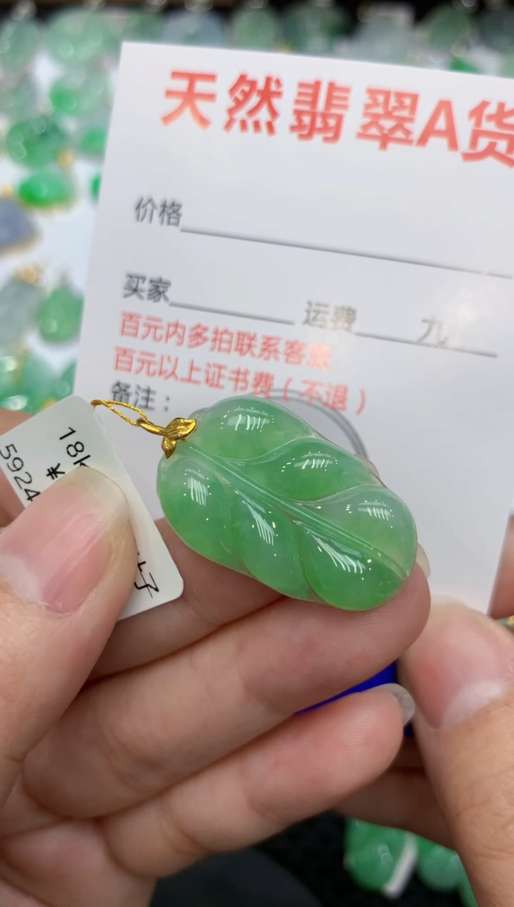 【闪购商品】翡翠颈饰18K金镶嵌11111111111