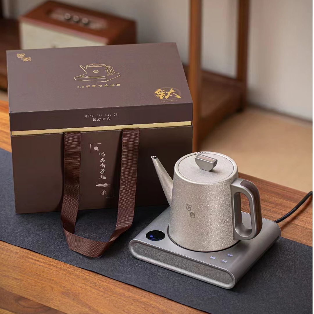智蔚ZW-600纯钛结晶冰花智能自动上恒温烧水壶茶艺壶烧水壶
