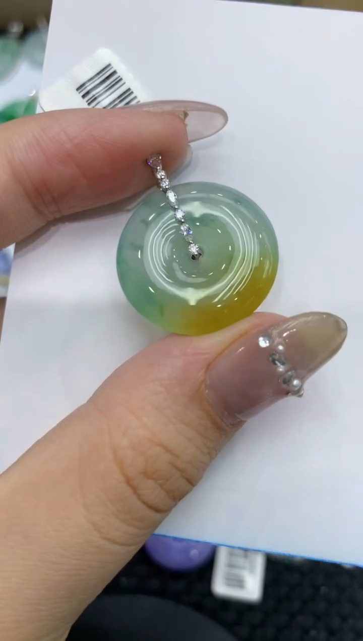 【闪购商品】翡翠颈饰18K金镶嵌222222222