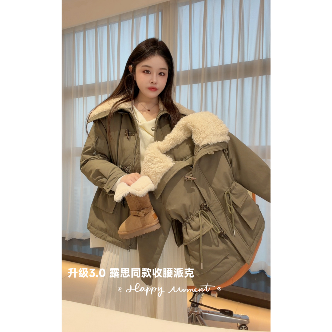 【升级3.0露思同款收腰派克】2665 小大人 D 2025 冬款女童外套