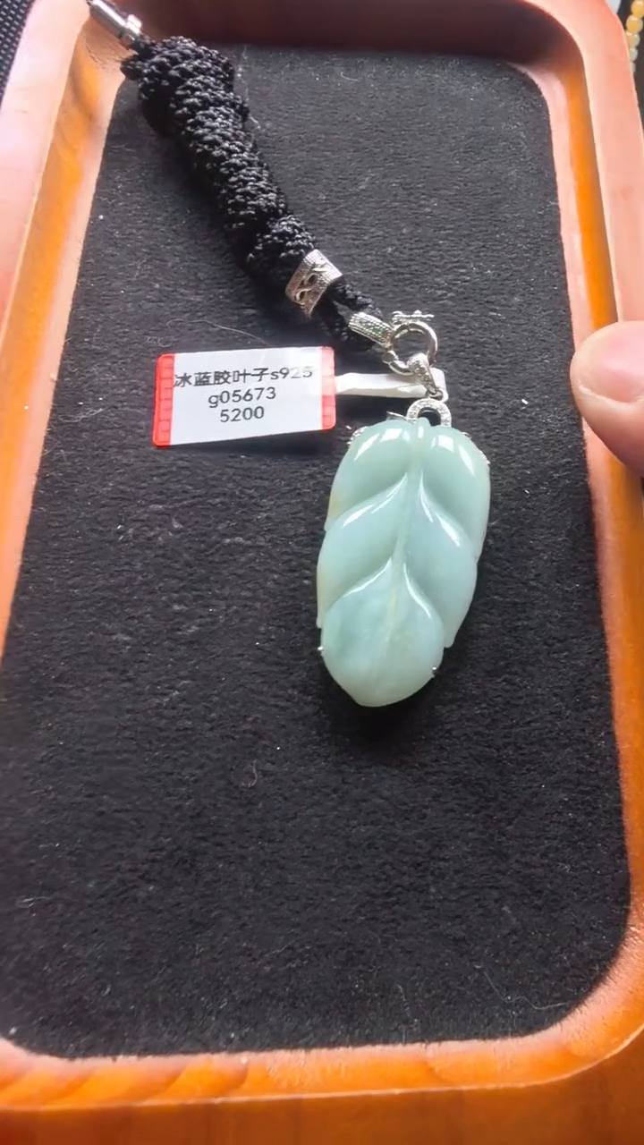颈饰未镶嵌翡翠g05673-叶子