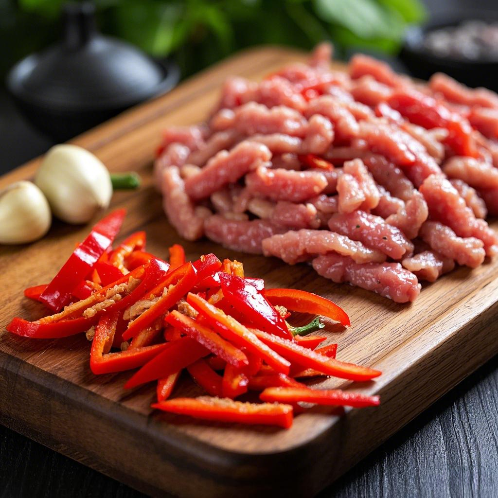 红椒肉丝（鲜精选前夹肉约130g-260g)