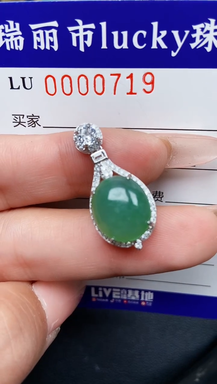 【闪购商品】翡翠颈饰银S925镶嵌0719