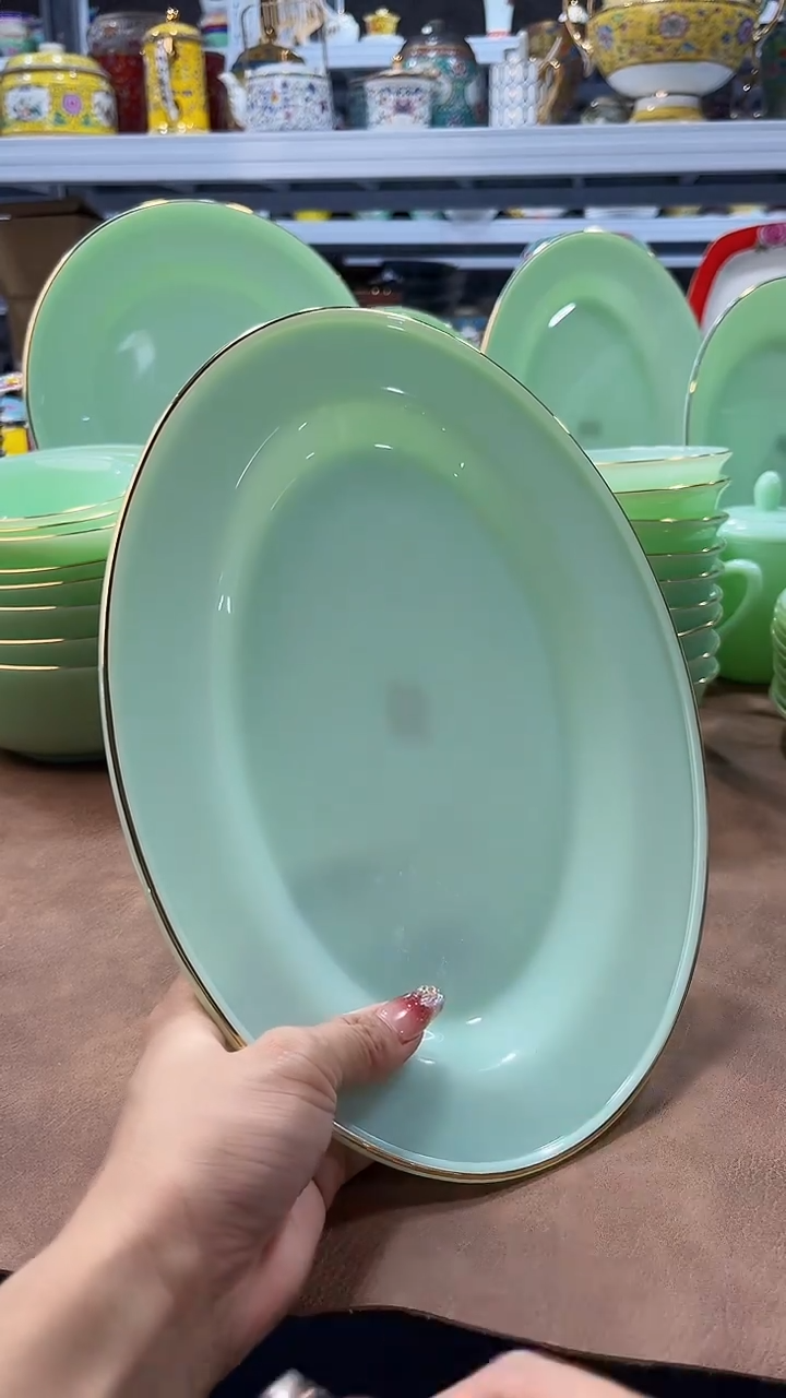 玉瓷  鱼盘1个景德镇陶瓷