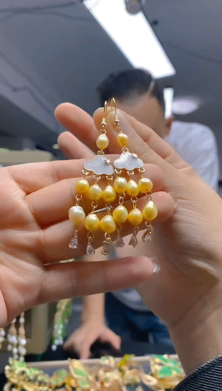 【闪购商品】淡水珍珠耳饰合金092珍珠饰品