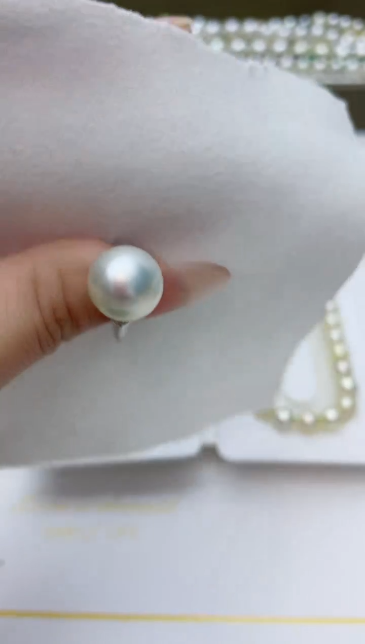 【闪购商品】海水珍珠戒指银S925镶嵌A9