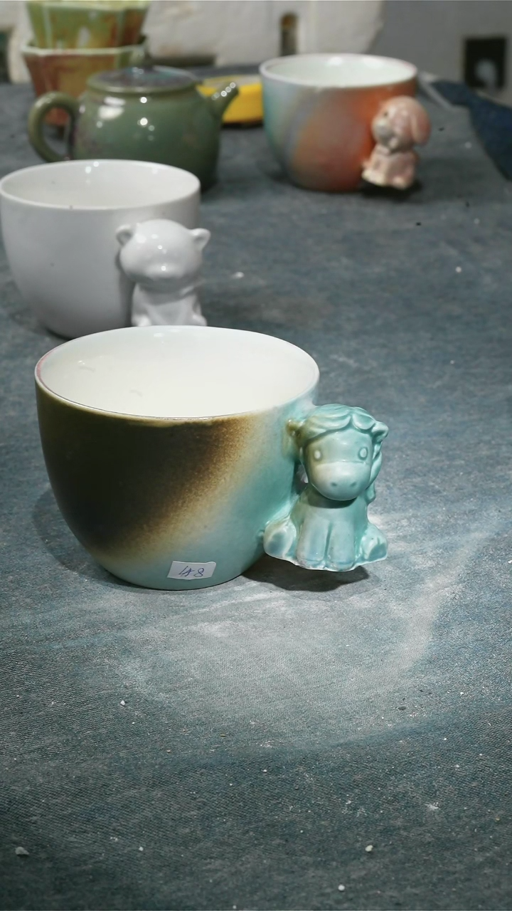 【闪购商品】碗浪鬼家釉绘柴烧杯