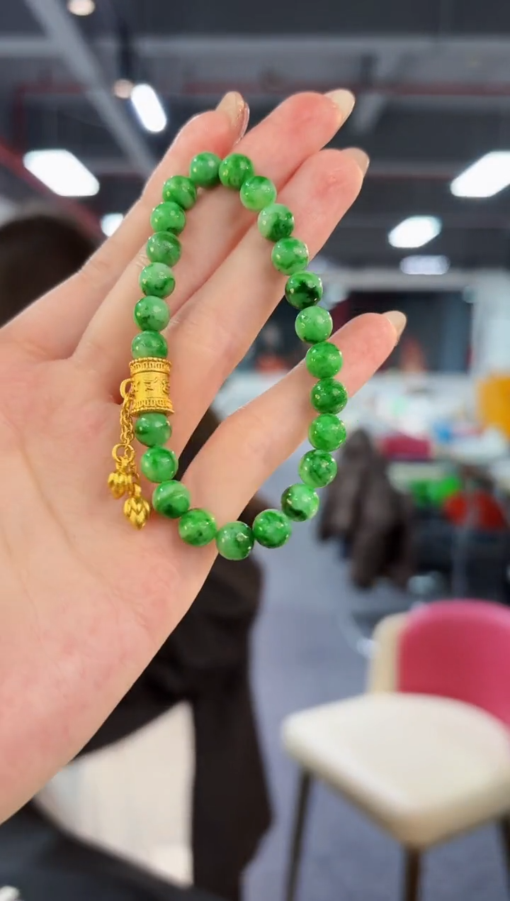 【闪购商品】翡翠手串未镶嵌缅料A货/支持复检/一件