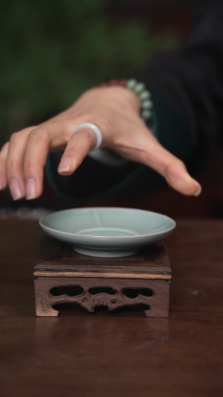 【闪购商品】清凉寺原产地仿古釉手工汝瓷杯垫