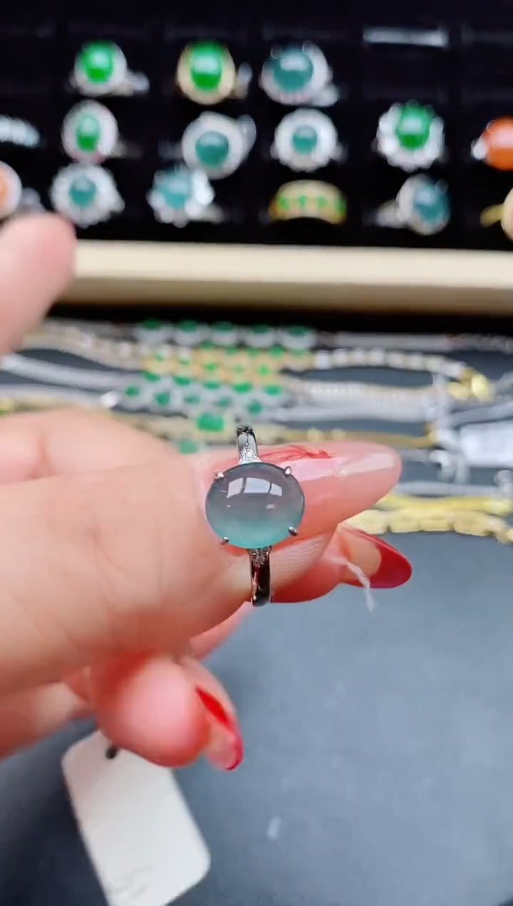 【闪购商品】翡翠戒指银S925镶嵌21321