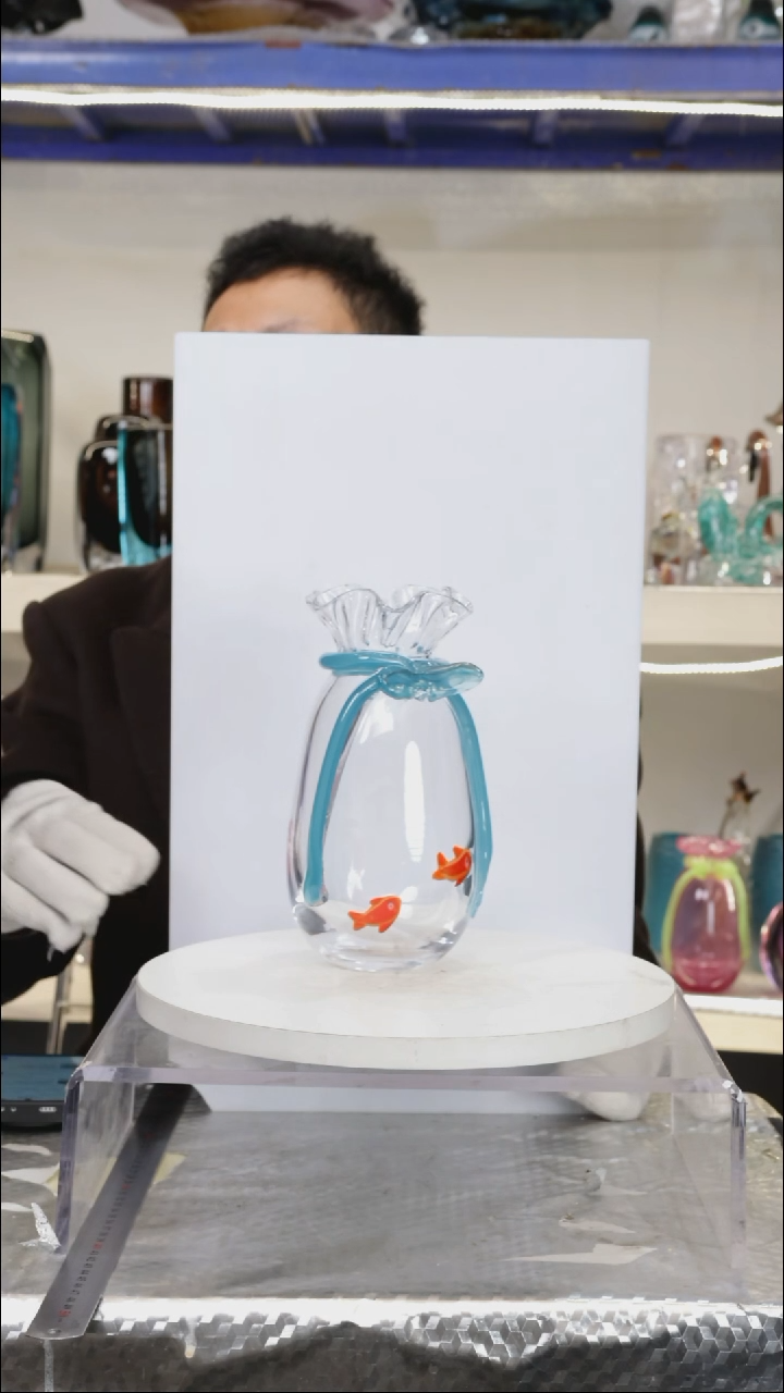 【闪购商品】琉璃【幻彩】高21精品琉璃正常手工痕迹