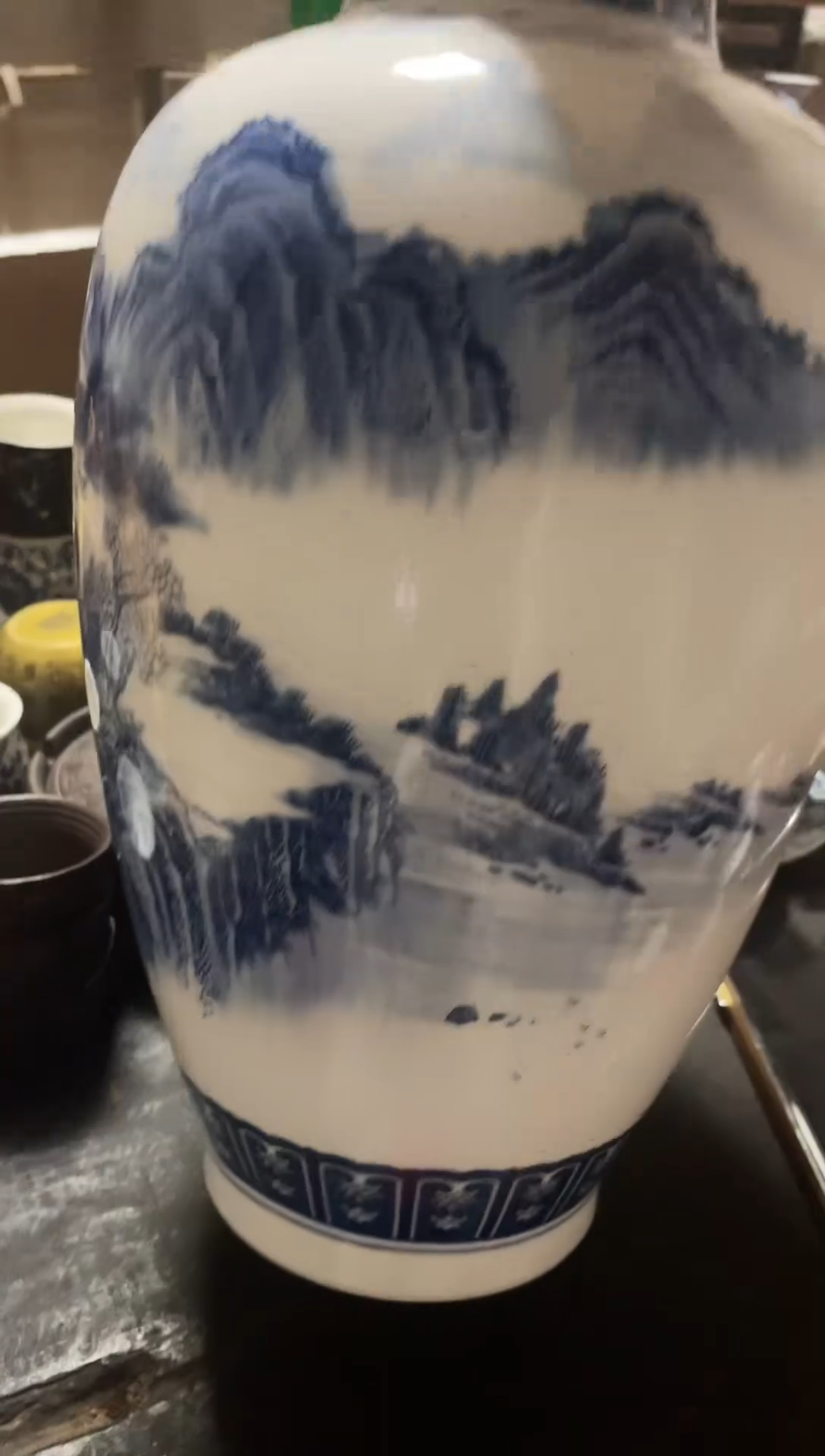 瓶景德镇 白大山水瓶