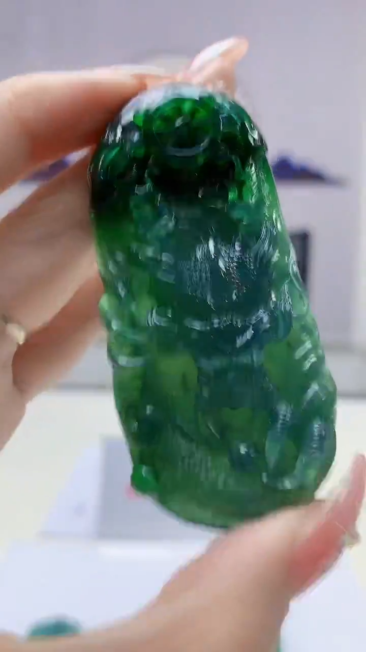 【闪购商品】定制翡翠未镶嵌4688DD-毛货199龙牌