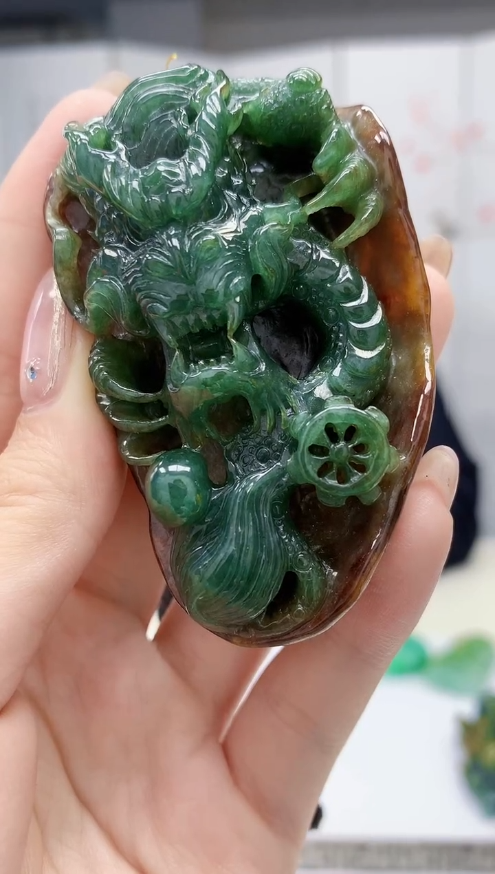 【闪购商品】定制翡翠未镶嵌4969jw-毛货挂件60