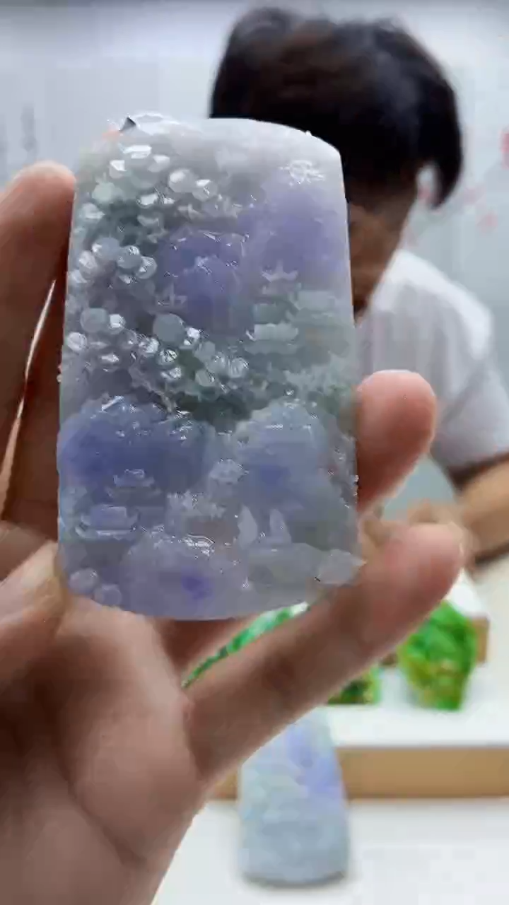 未镶嵌定制翡翠雨***…5145bb-毛货挂件