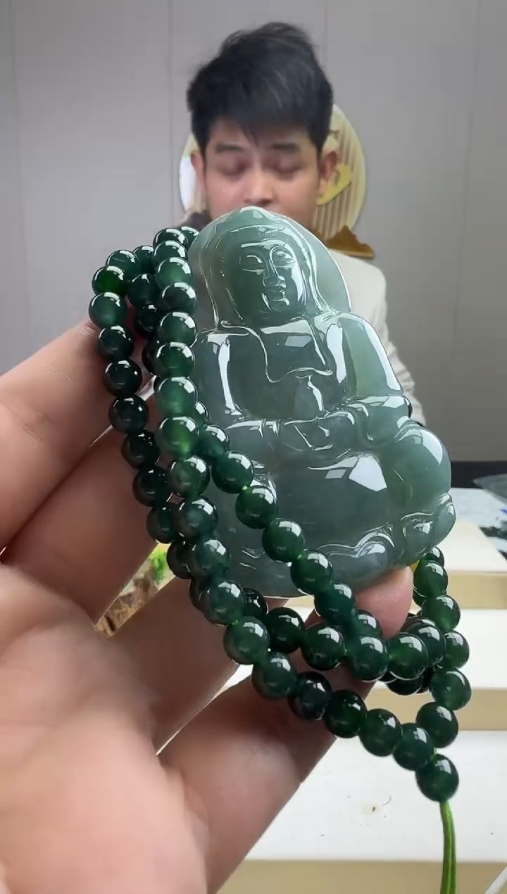 颈饰未镶嵌翡翠天然A货翡翠  多样性随机发其一