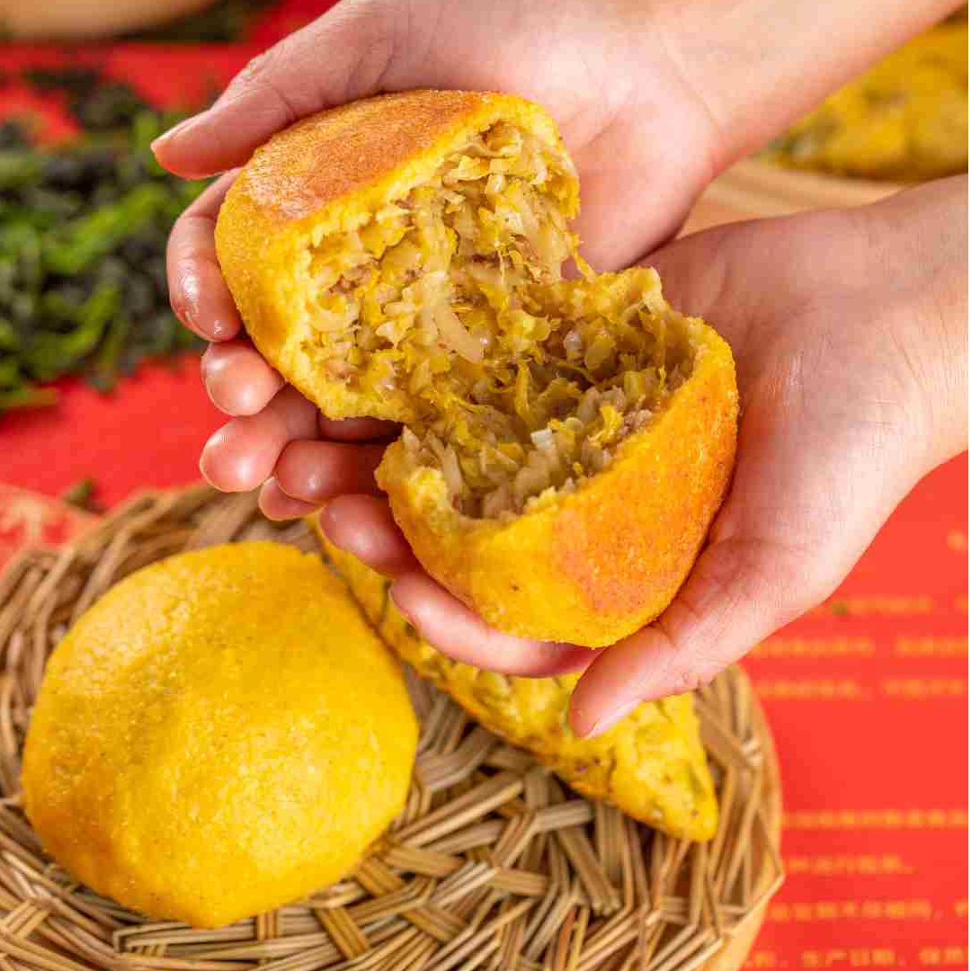 菜团子 4味荤（酸菜、雪菜、黄须菜、长寿菜） 共8个/赠2个贴饼子/1540g