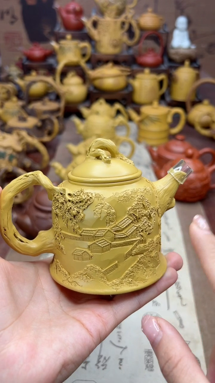 【闪购商品】紫砂壶立体浮雕紫砂茶壶