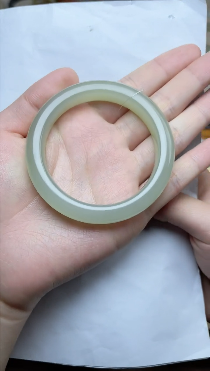 【闪购商品】和田玉未镶嵌手镯56.6圈口06