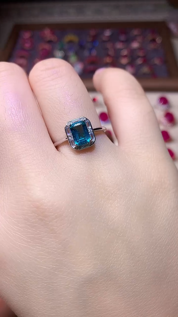 【闪购商品】祖母绿戒指银S925镶嵌00000