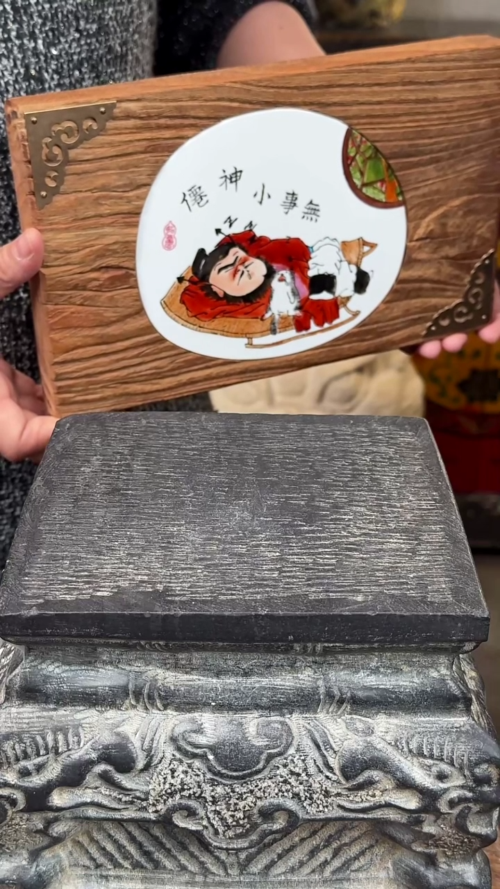 【闪购商品】摆件手工釉上彩茶盘