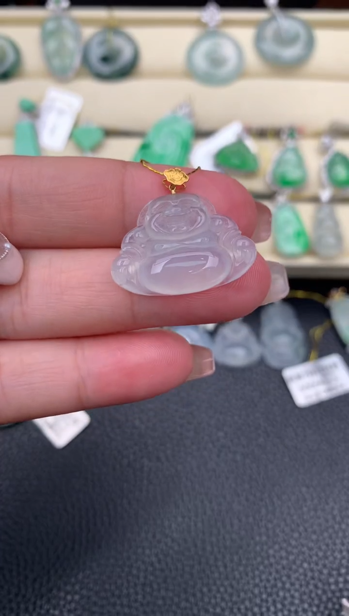 【闪购商品】翡翠颈饰18K金镶嵌D669