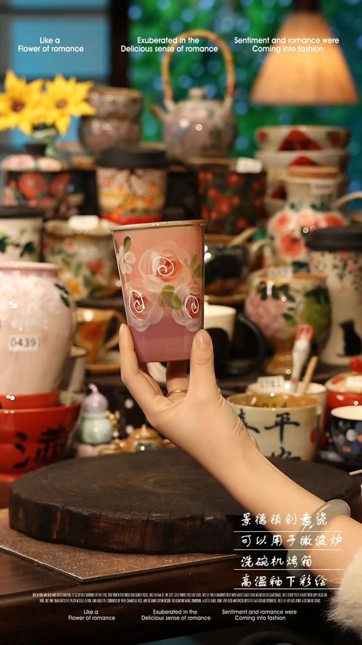 陶瓷景德镇高温釉下彩手工手绘款式@A0880@