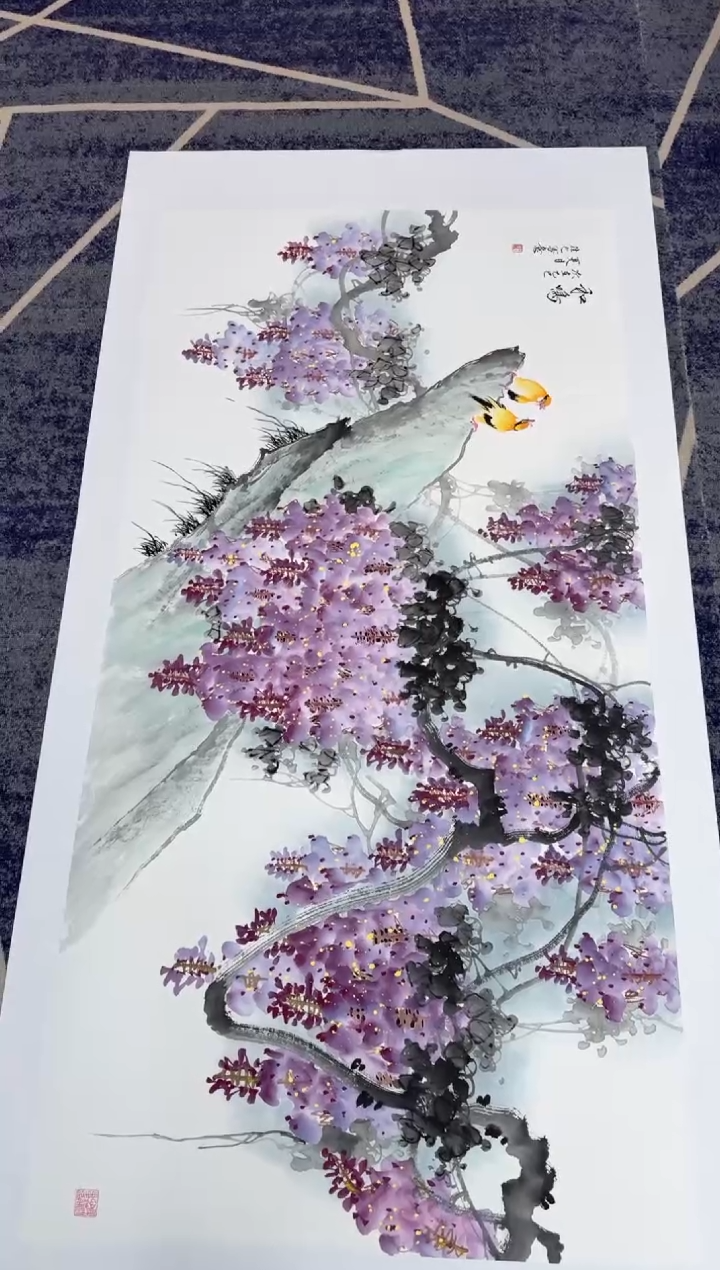 国画国画山水花鸟纯手绘