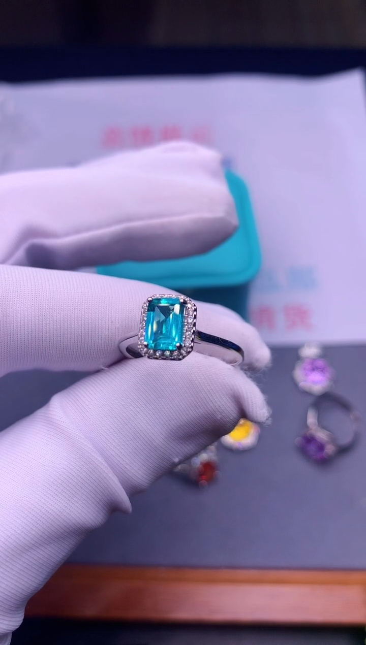 【闪购商品】蓝宝石戒指银S925镶嵌............