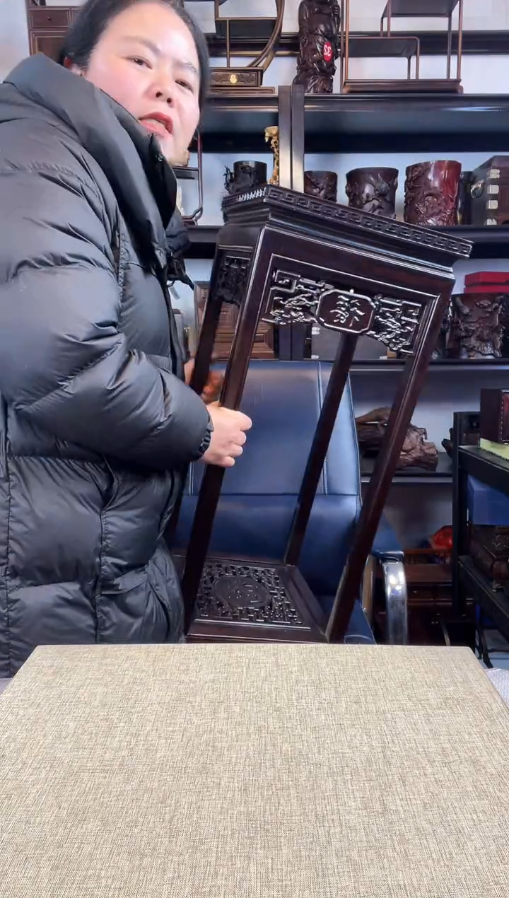 木老李红木工艺品花架