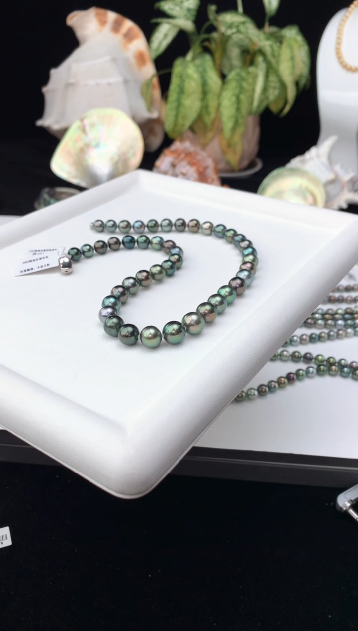 【闪购商品】海水珍珠颈饰银S925镶嵌海水大溪地珍珠项链
